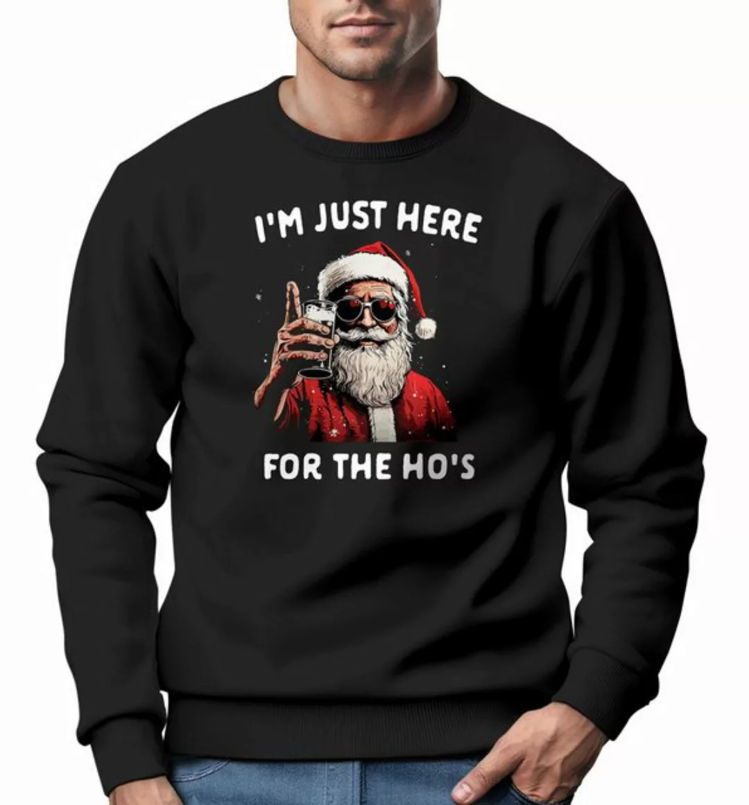 MoonWorks Sweatshirt Sweatshirt Herren Weihnachten Spruch I`m just here for günstig online kaufen