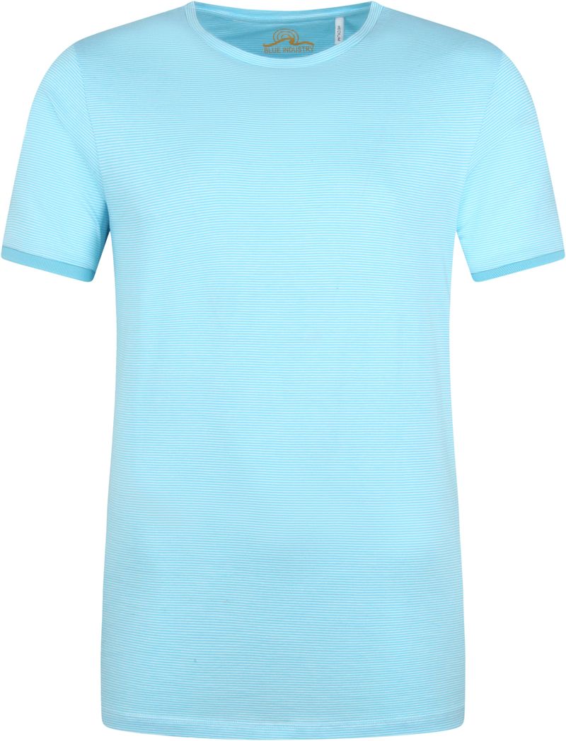 Blue Industry M86 T-Shirt Streifen Blau - Größe L günstig online kaufen