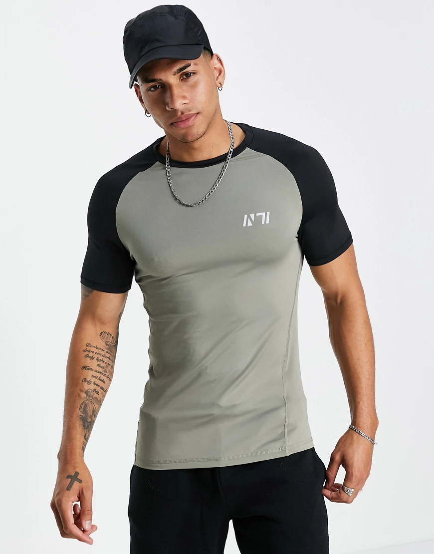 New Look – SPORT – T-Shirt in Khaki-Grün günstig online kaufen