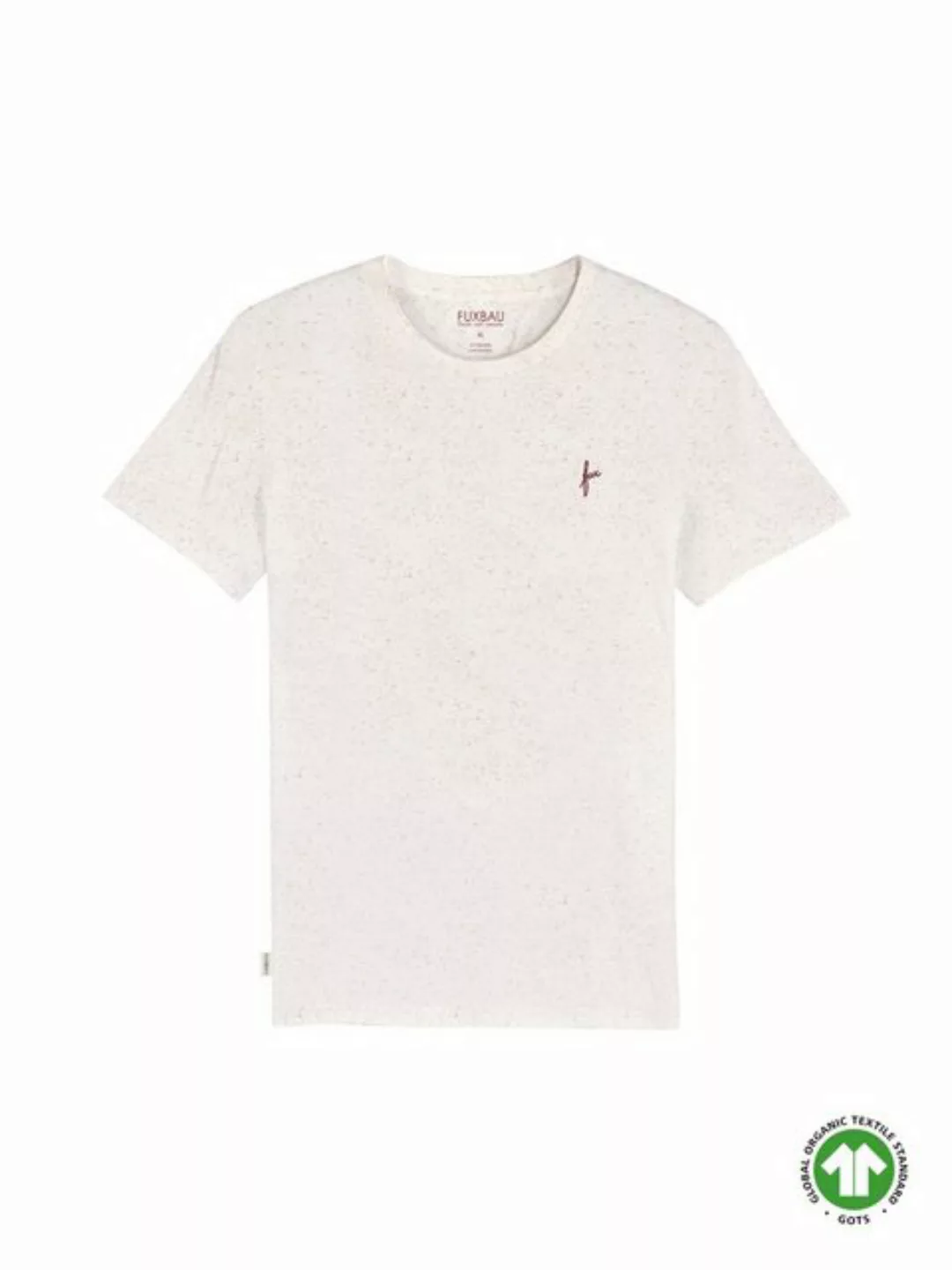 FUXBAU T-Shirt Männer fux T-Shirt - highlights beige GOTS, kleine farbige h günstig online kaufen