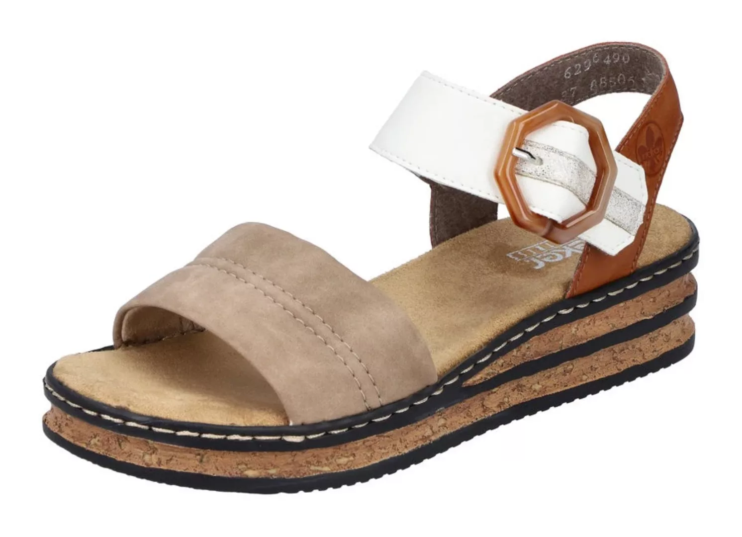 Rieker Sandale, Sommerschuh, Sandalette, Keilabsatz, mit Laufsohle in Kork- günstig online kaufen