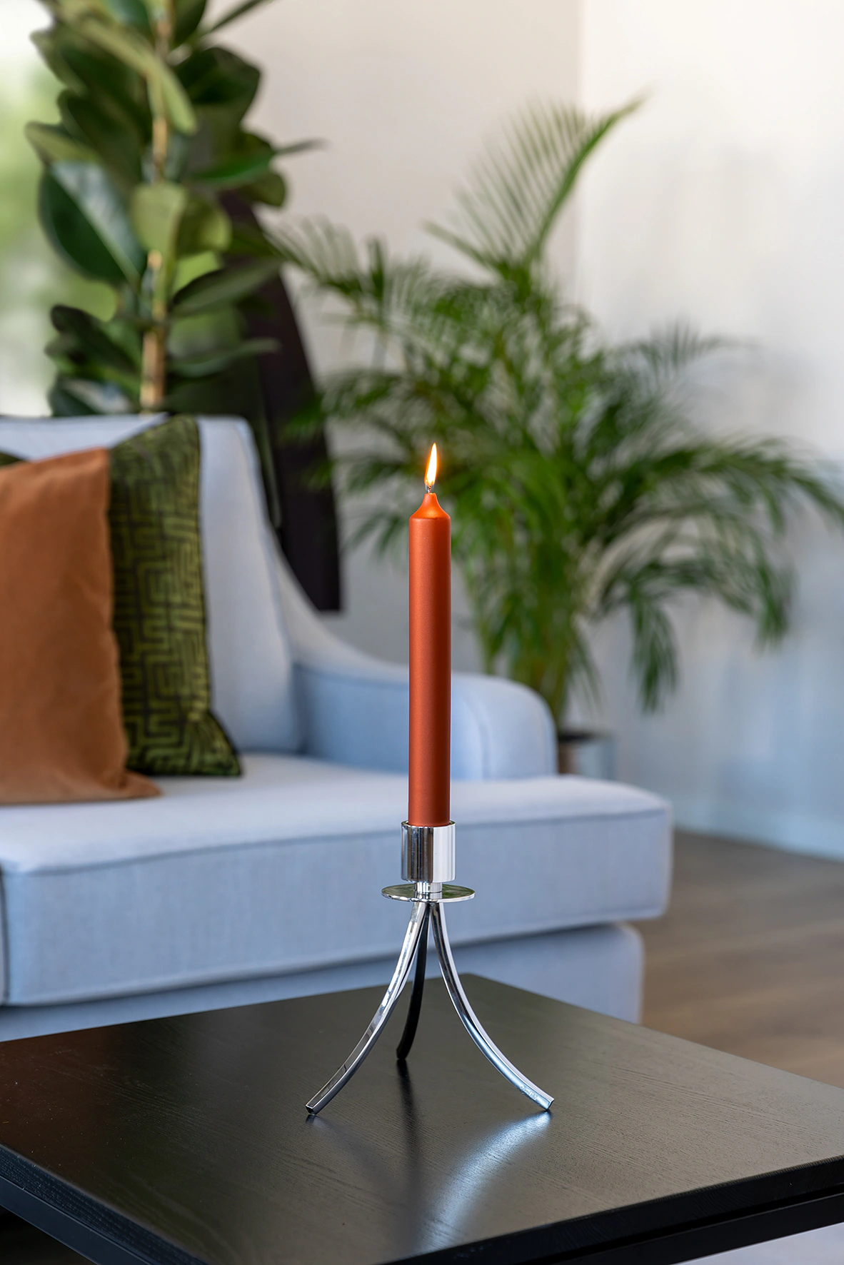 Fink Kerzenleuchter »LILANA«, (1 St.), für Stabkerzen, 1-flammig, vernickel günstig online kaufen