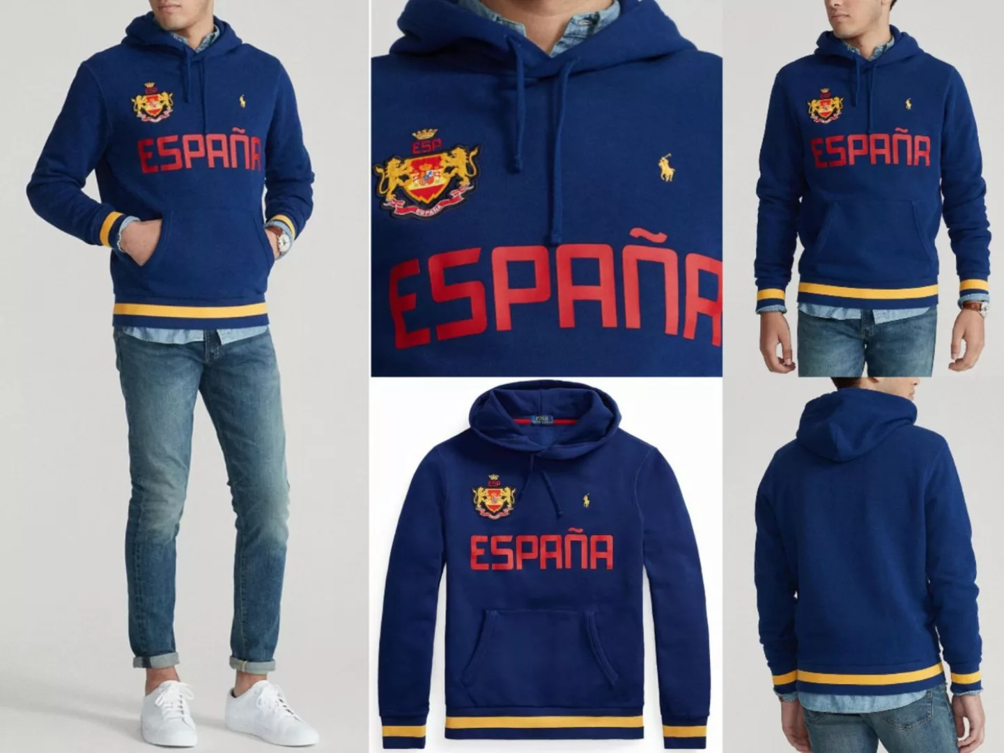 Ralph Lauren Sweatshirt POLO RALPH LAUREN FOOTBALL WORLD CUP SPAIN HOODIE S günstig online kaufen