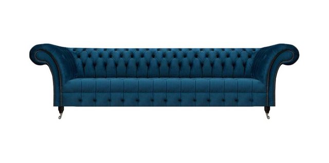 JVmoebel 4-Sitzer Luxuriöses Blaues 4 Sitzer Sofa Polstercouch Designer Tex günstig online kaufen