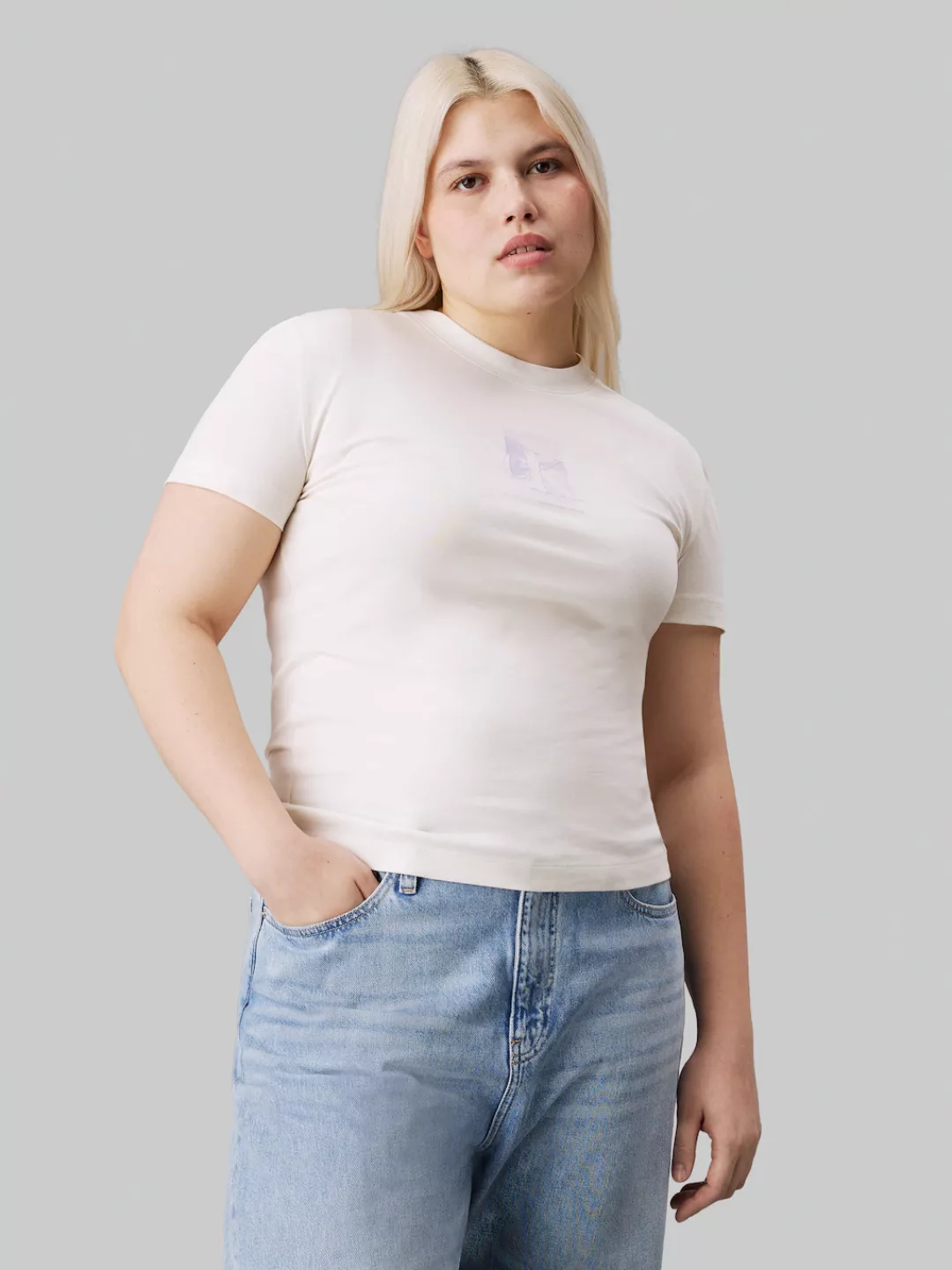 Calvin Klein Jeans Plus T-Shirt PLUS DIFFUSED CK REGULAR TEE in Großen Größ günstig online kaufen