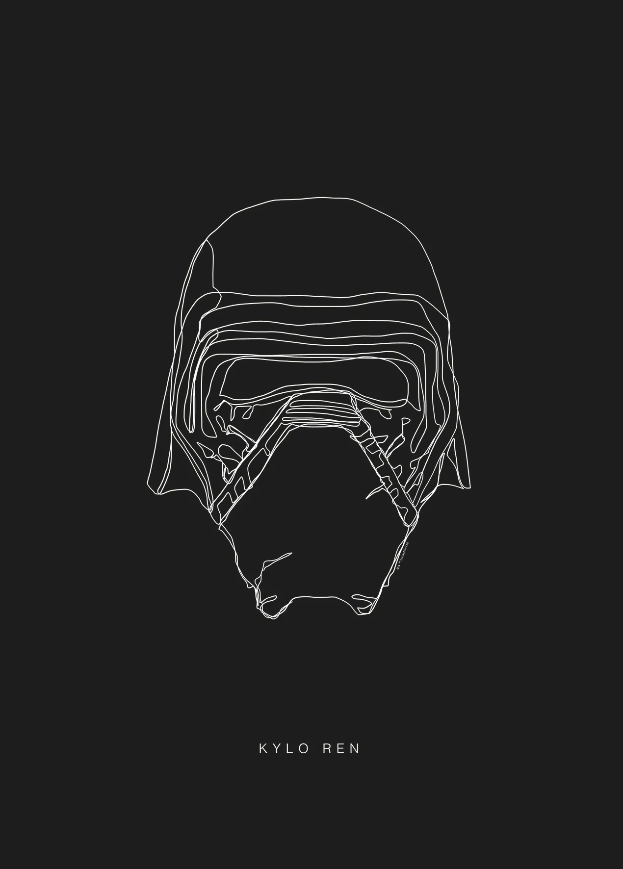 Komar Bild "Star Wars Lines Dark Side Kylo", Star Wars, (1 St.), Wandbild z günstig online kaufen