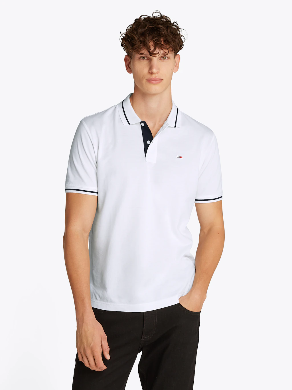 Tommy Jeans Poloshirt TJM REG TIPPED POLO mit Streifendetails günstig online kaufen