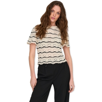 Only  Pullover Anna Sofia Life Knit - Birch/Black günstig online kaufen