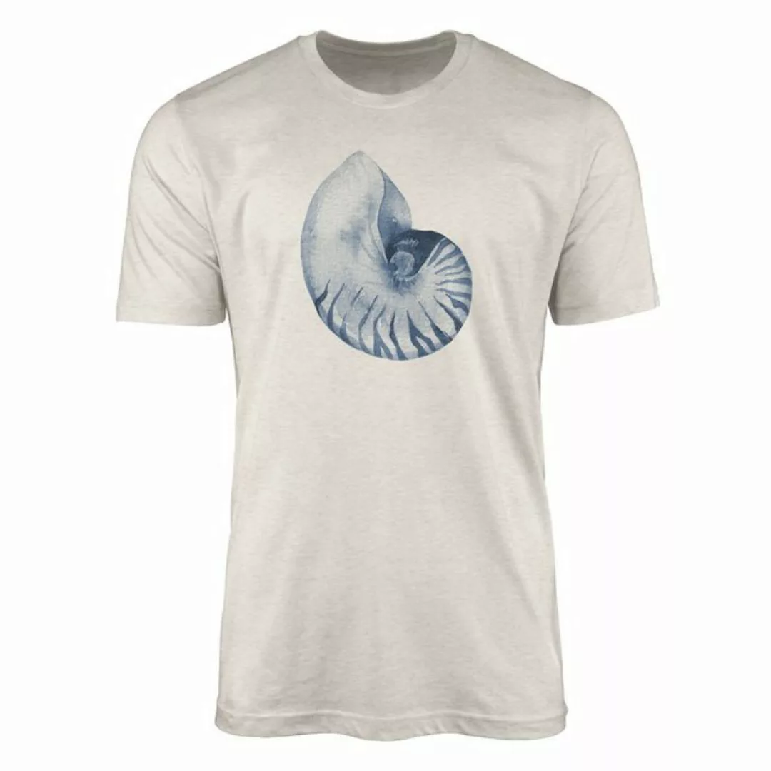 Sinus Art T-Shirt Herren Shirt 100% gekämmte Bio-Baumwolle T-Shirt Meeressc günstig online kaufen