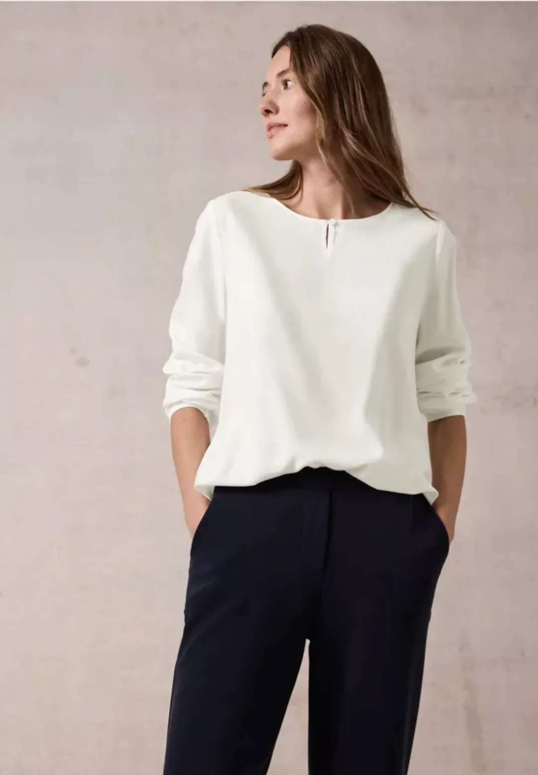 Bluse in Unifarbe günstig online kaufen