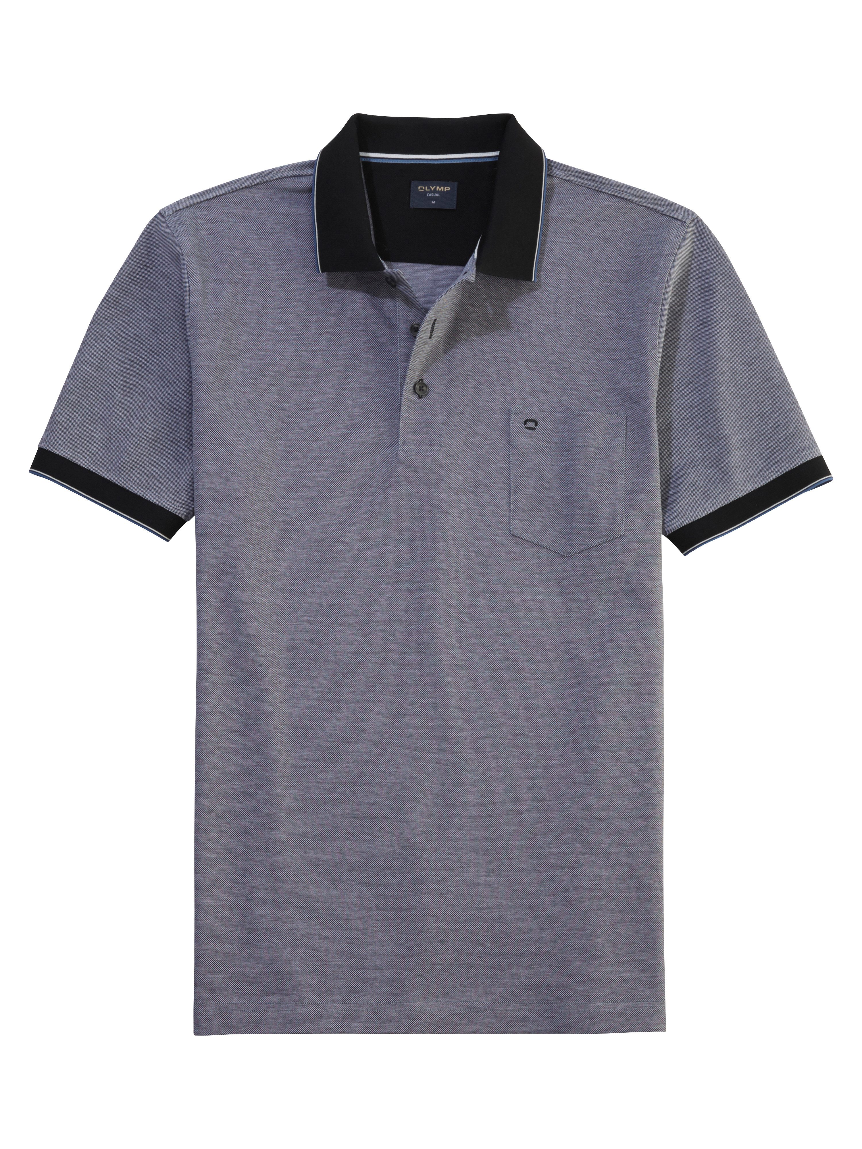 OLYMP Poloshirt Casual Two-Tone Piqué, Seitenschlitzen günstig online kaufen