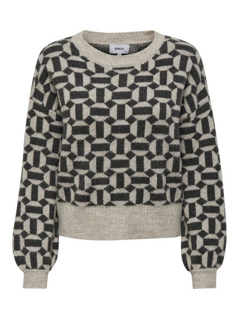 Only  Pullover 15268015 GEO LIGE-OATMEAL günstig online kaufen