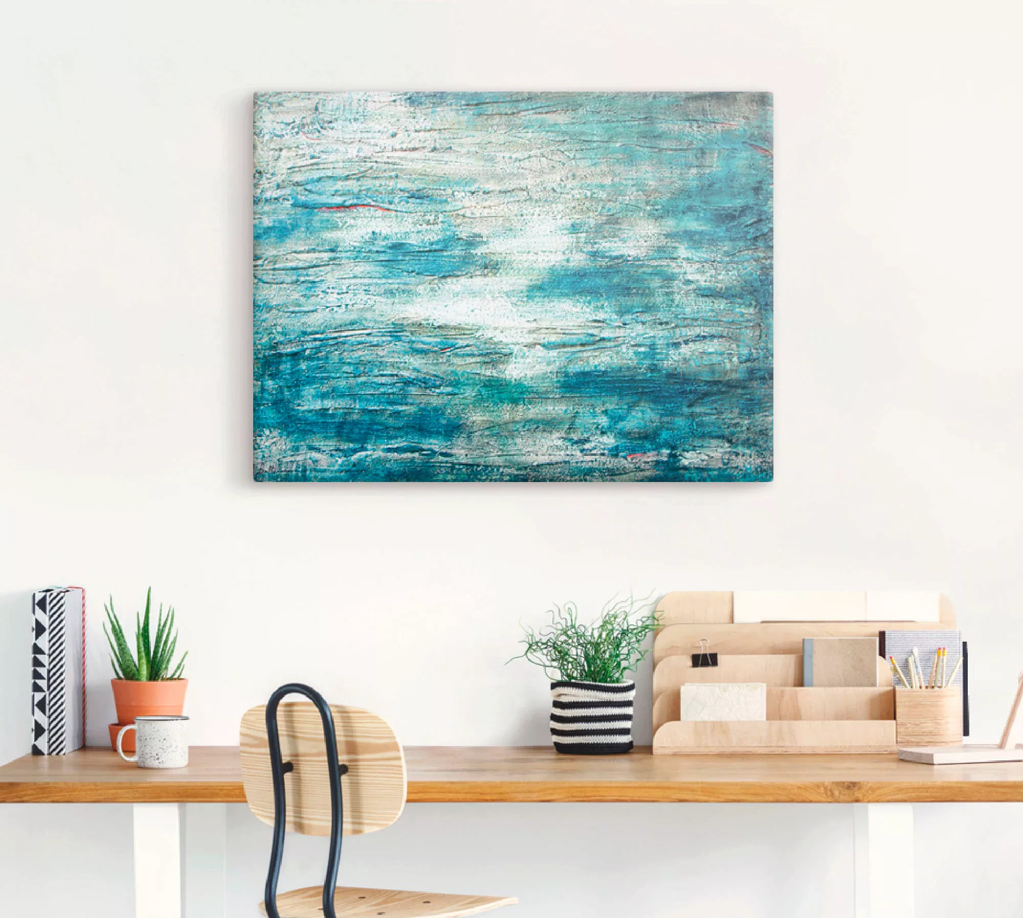 Artland Wandbild "abstrakte Malerei Aquarell", Gegenstandslos, (1 St.), als günstig online kaufen