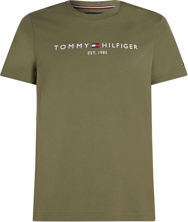 Tommy Hilfiger T-shirt Logo Olivgrün - Größe XXL günstig online kaufen