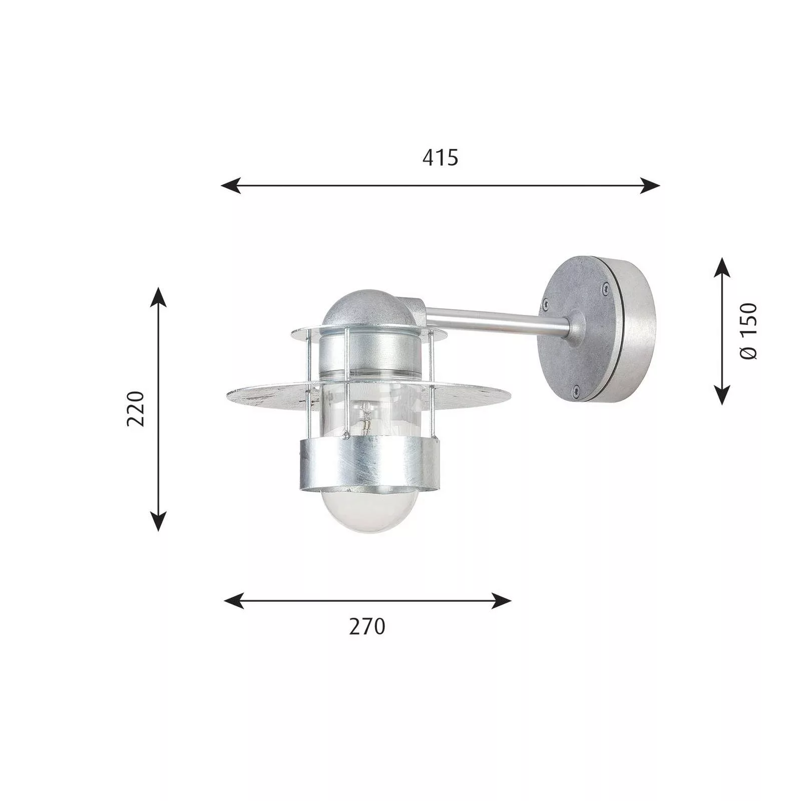 Louis Poulsen Albertslund Wandlampe 41,5 verzinkt günstig online kaufen