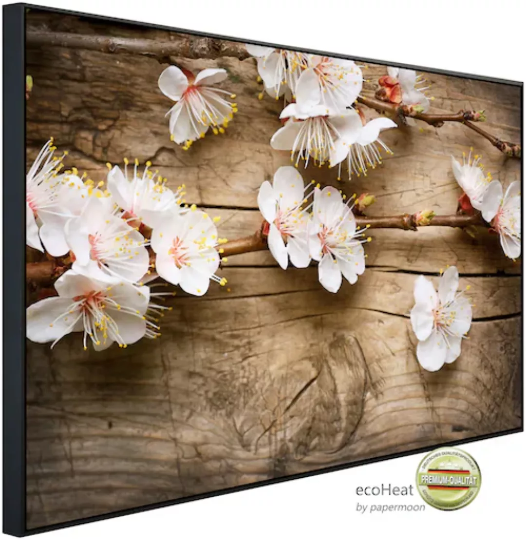 Papermoon Infrarotheizung »Blumen auf Holz«, sehr angenehme Strahlungswärme günstig online kaufen