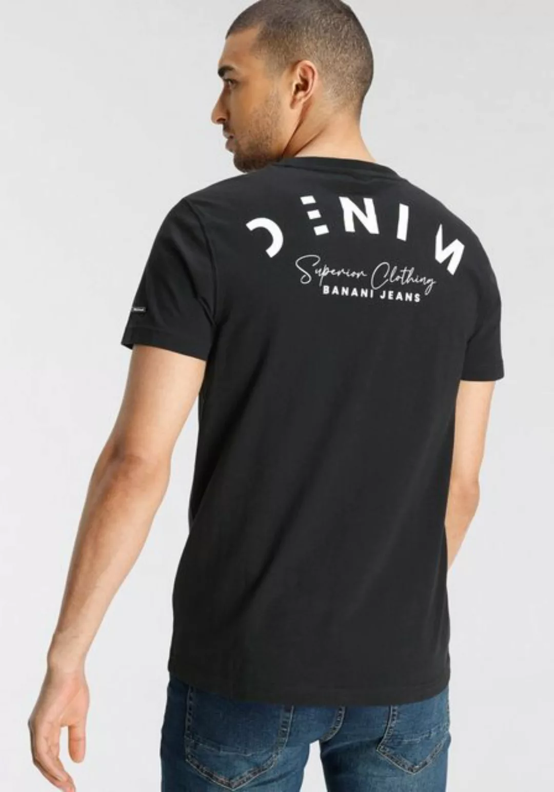 Bruno Banani T-Shirt, schmal geschnitten, mit Print, Rundhalsausschnitt, au günstig online kaufen