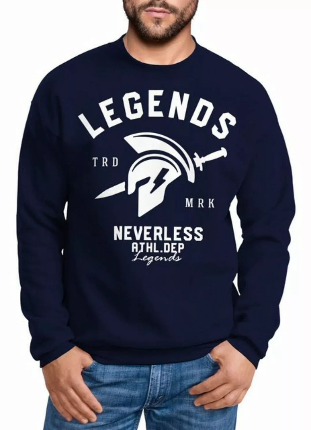Neverless Sweatshirt Cooles Herren T-Shirt Legends Sparta Gladiator Gym Ath günstig online kaufen
