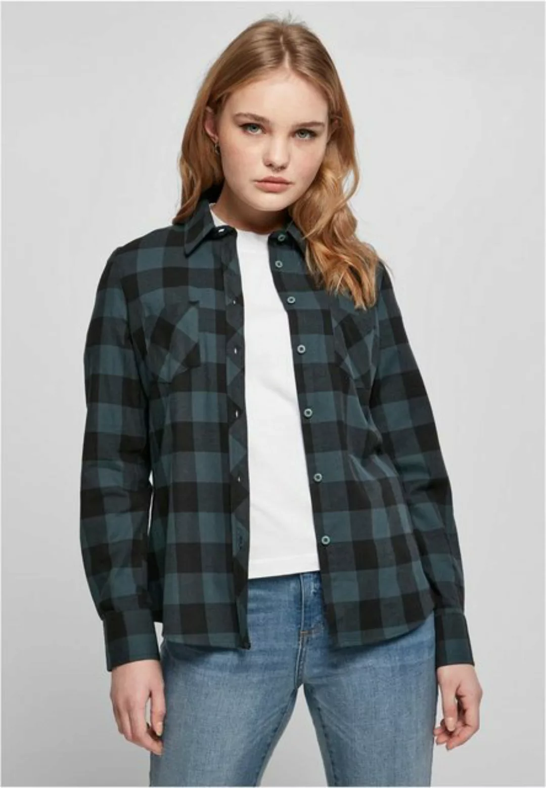 URBAN CLASSICS Flanellhemd TB1280 - Ladies Turnup Checked Flanell Shirt jas günstig online kaufen