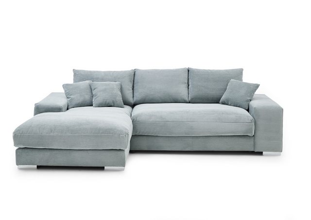 freiraum Wohnlandschaft Siward, Daune, 6 Kissen, Bezug in Cord mint - 285x9 günstig online kaufen