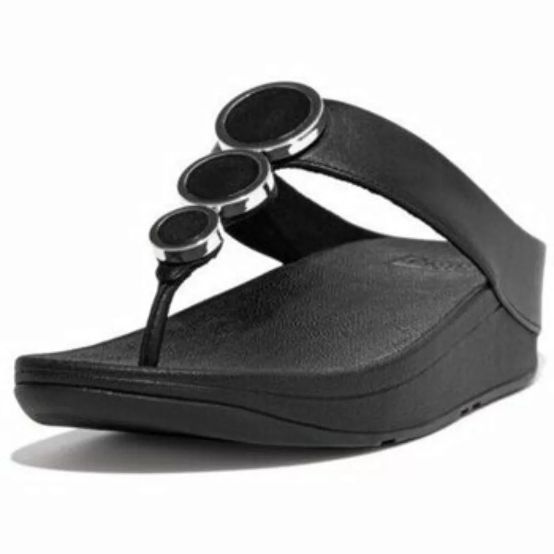 FitFlop  Zehentrenner HALO LEATHER TOE-POST SANDALS ALL BLACK günstig online kaufen