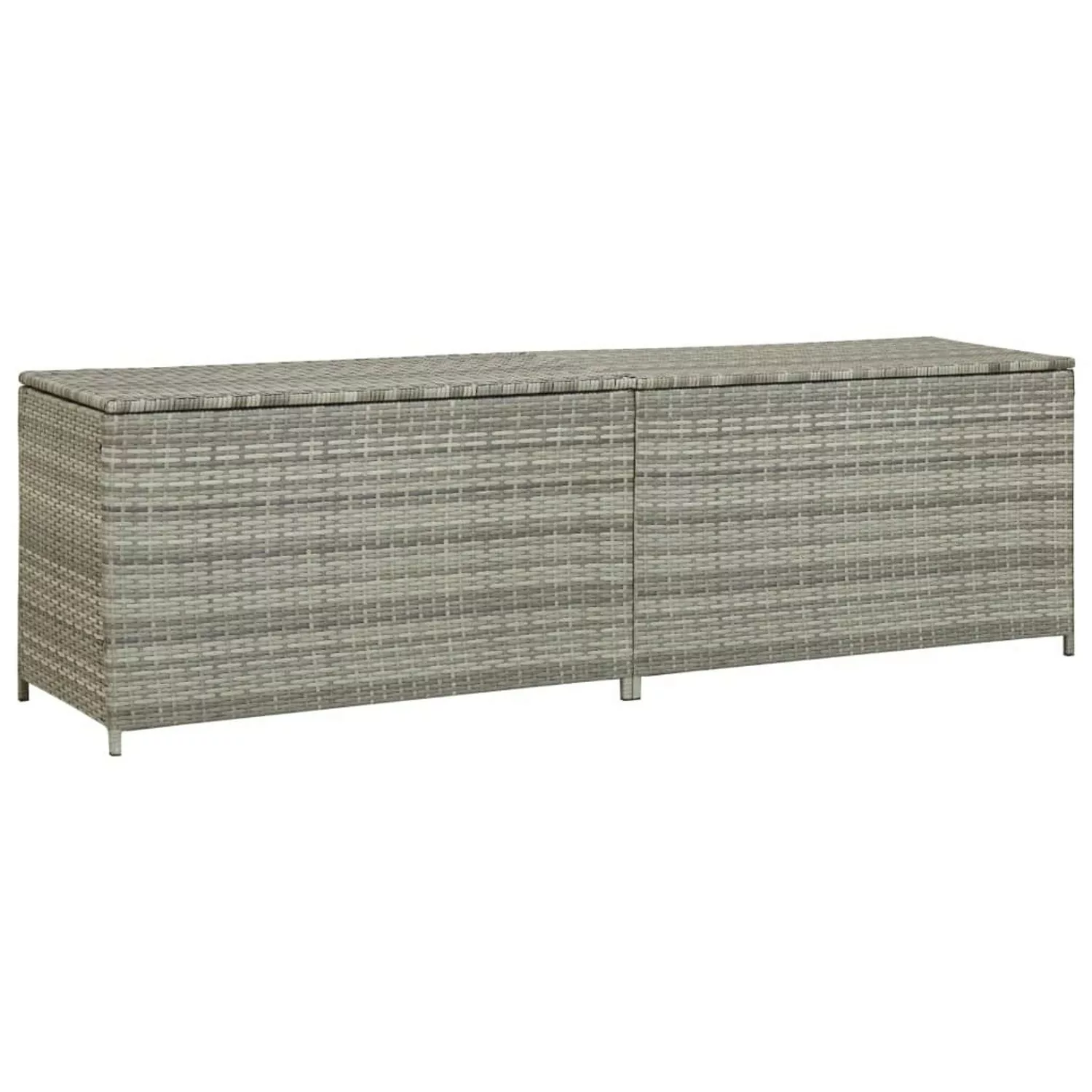 Gartenbox Poly Rattan 200x50x60 Cm Grau günstig online kaufen