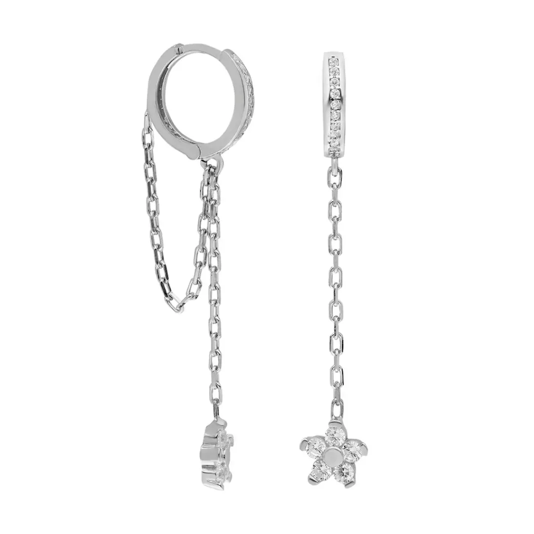dKeniz Paar Ohrhänger "925/- Sterling Silber rhodiniert Glänzend 2,5cm Zirk günstig online kaufen