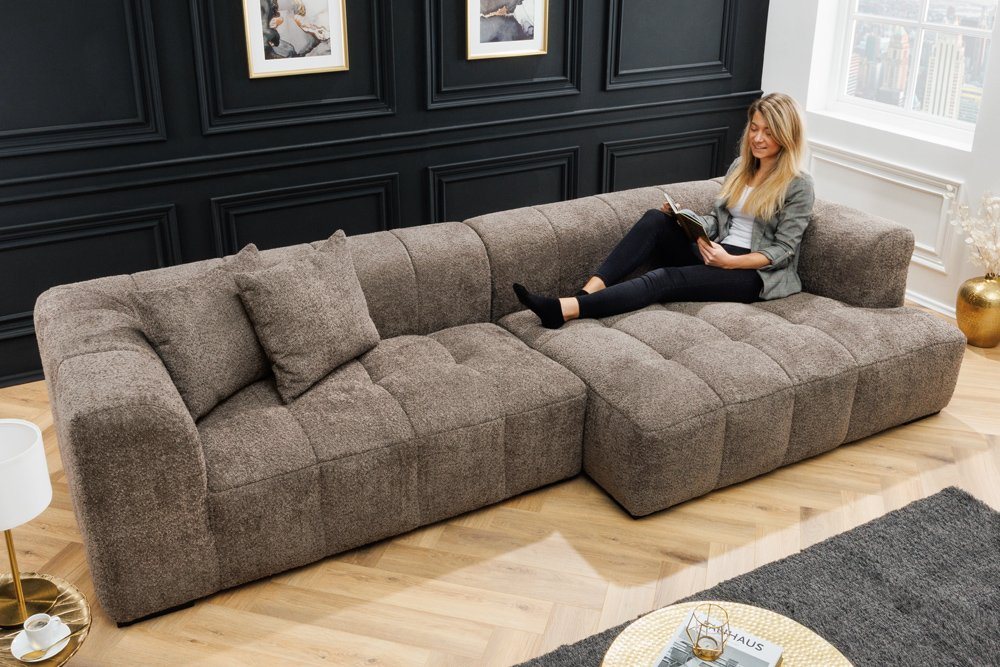 riess-ambiente Ecksofa ZERO GRAVITY 305cm taupe, Einzelartikel 1 Teile, Woh günstig online kaufen