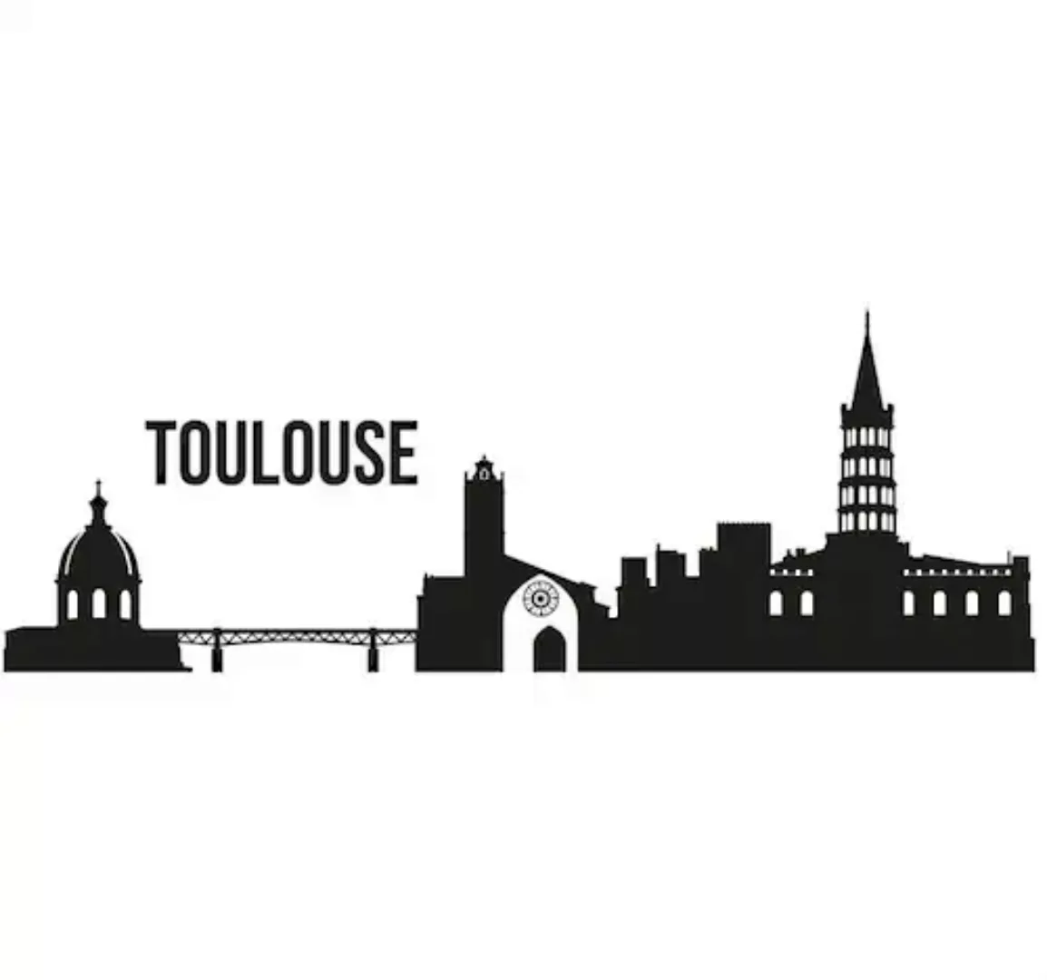 Wall-Art Wandtattoo »XXL Stadt Skyline Toulouse 120cm«, (1 St.), selbstkleb günstig online kaufen