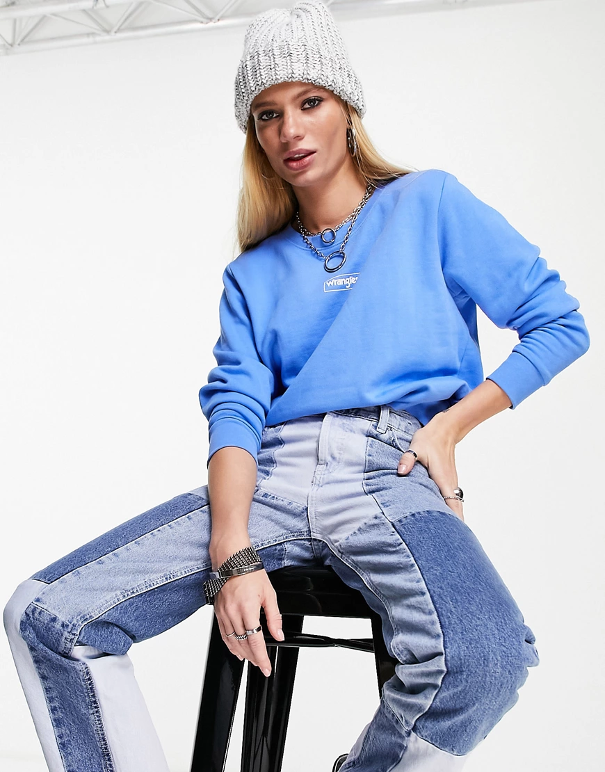 Wrangler – Sweatshirt in Marineblau günstig online kaufen