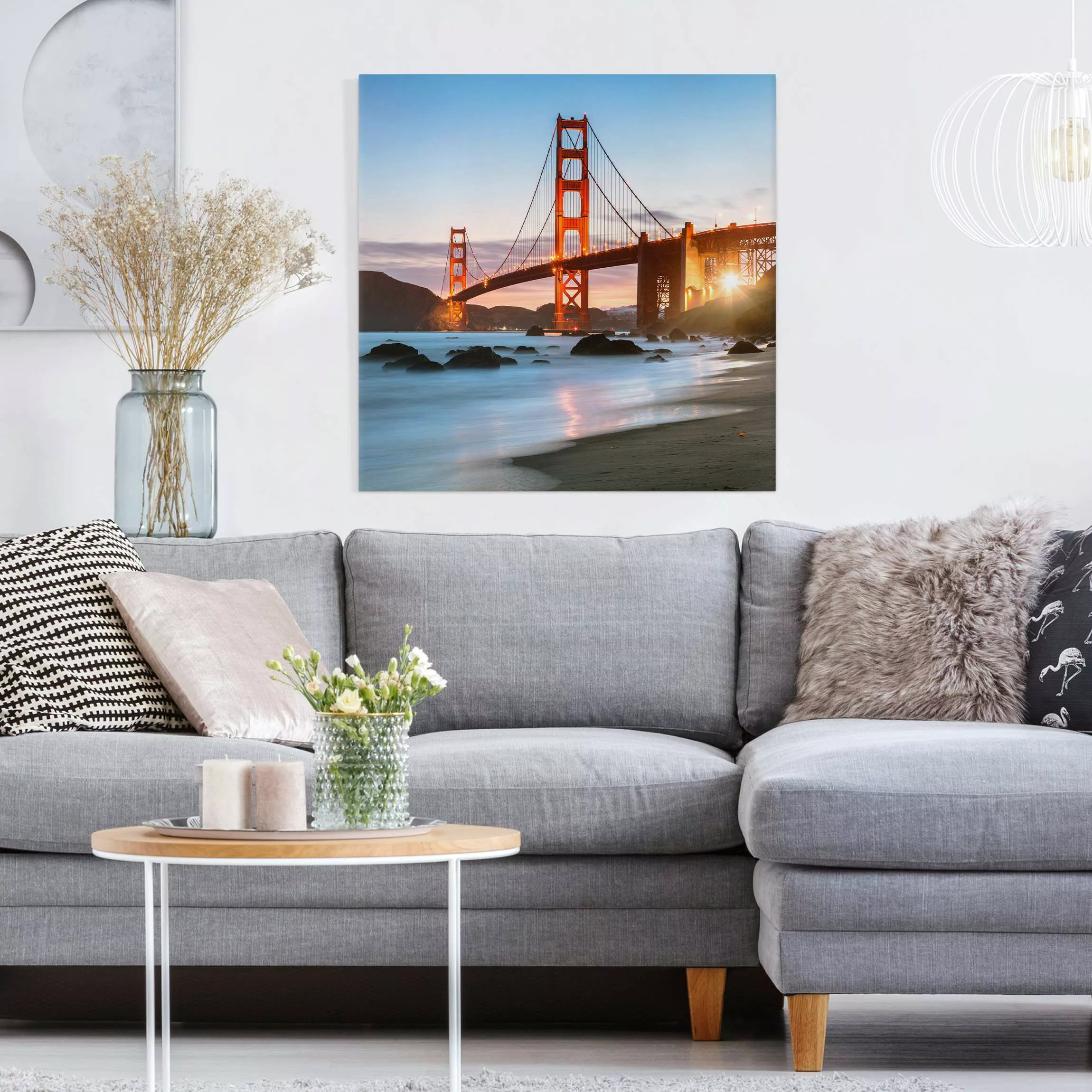 Leinwandbild San Francisco bei Dämmerung günstig online kaufen