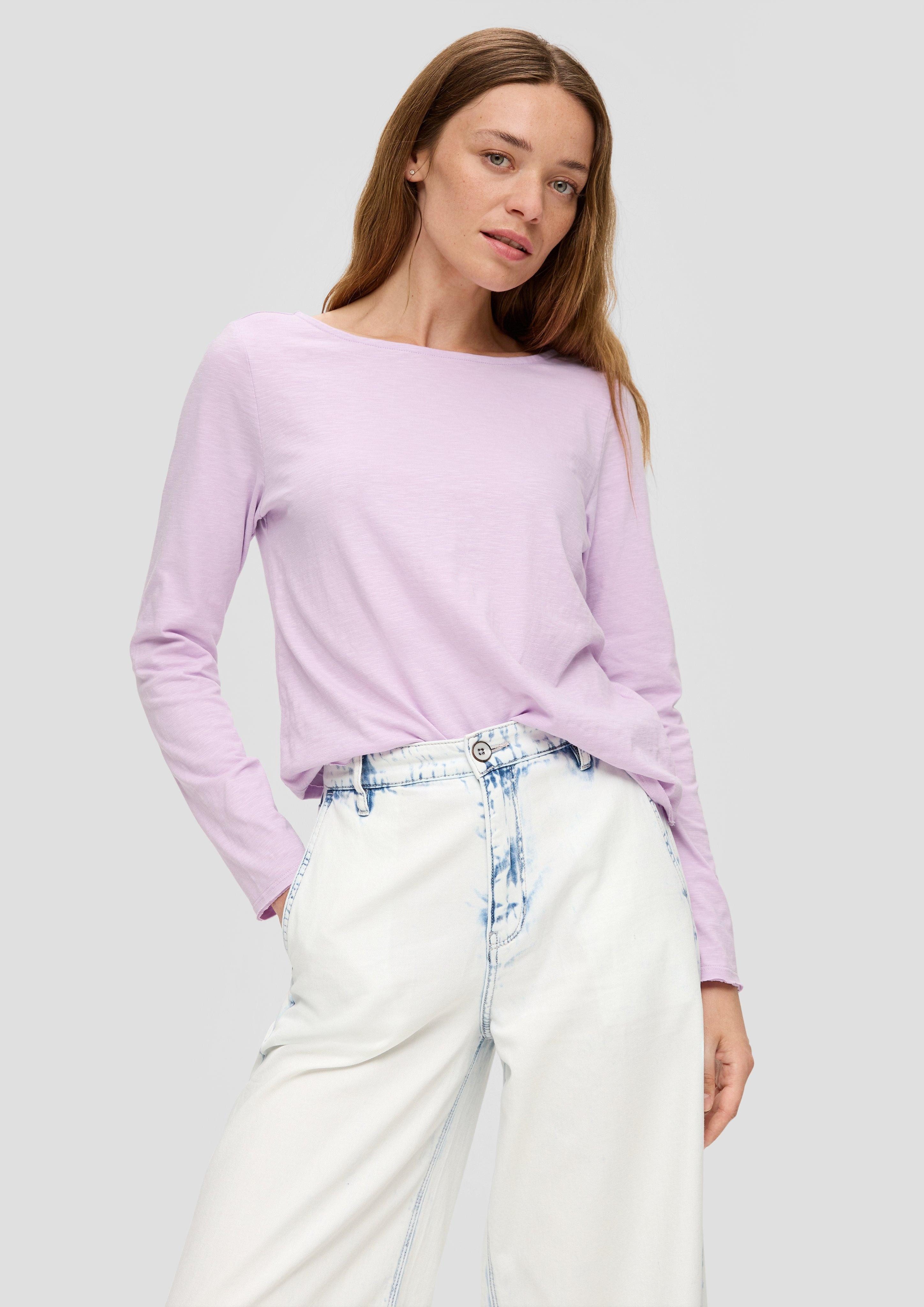 s.Oliver Langarmshirt Longsleeve mit Flammgarnstruktur und günstig online kaufen