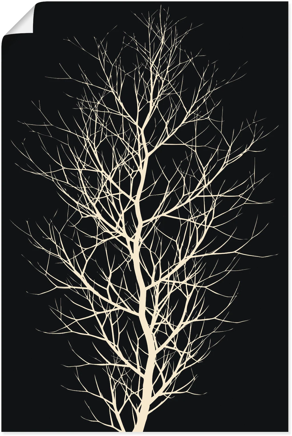 Artland Poster "Der schwarze Baum", Baumbilder, (1 St.), als Alubild, Leinw günstig online kaufen