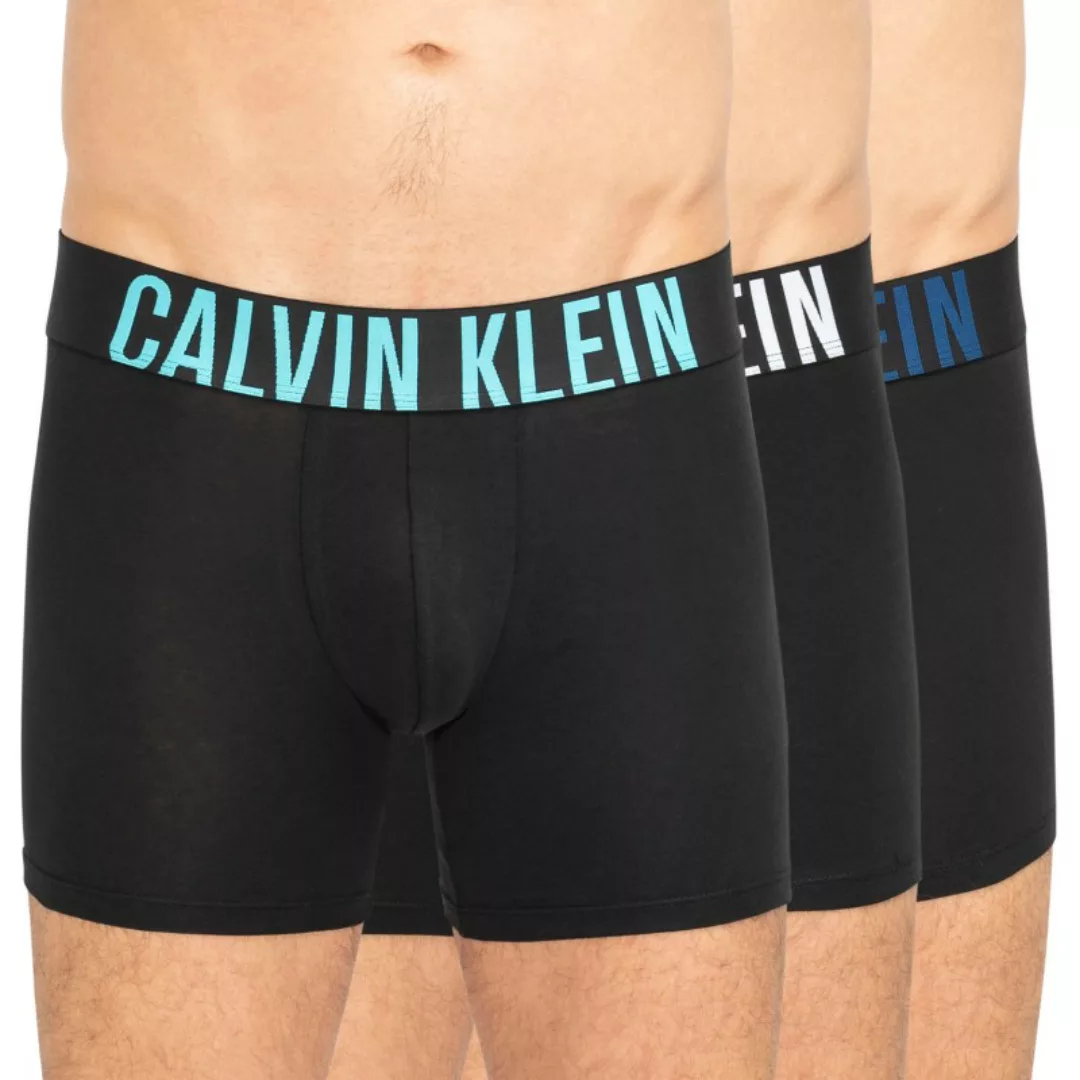 Calvin Klein 3-er Set Boxer Briefs Schwarz mit verschiedenfarbigem Webbund günstig online kaufen