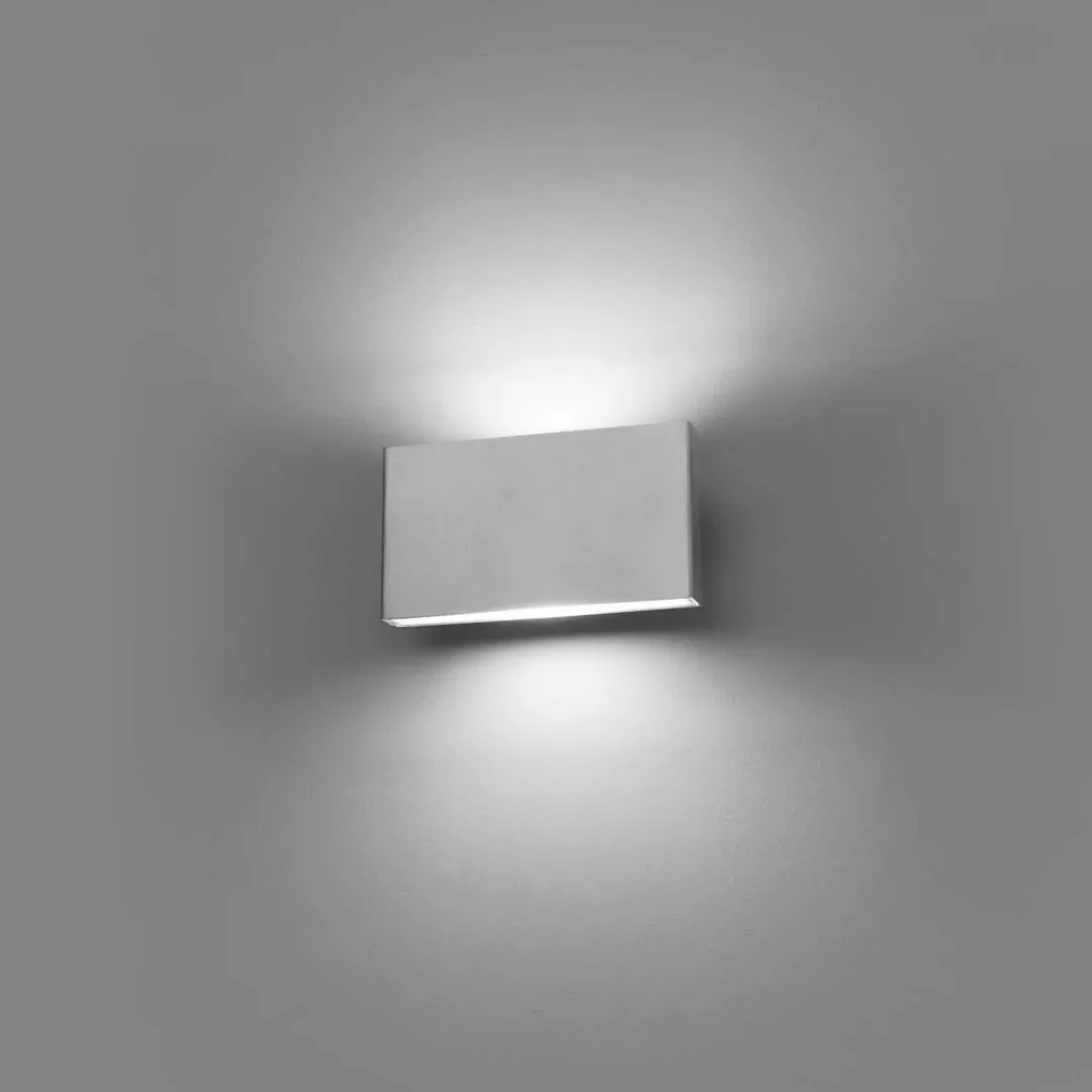 LED Außenwandleuchte Kaula in Silber 90x50x180 mm günstig online kaufen