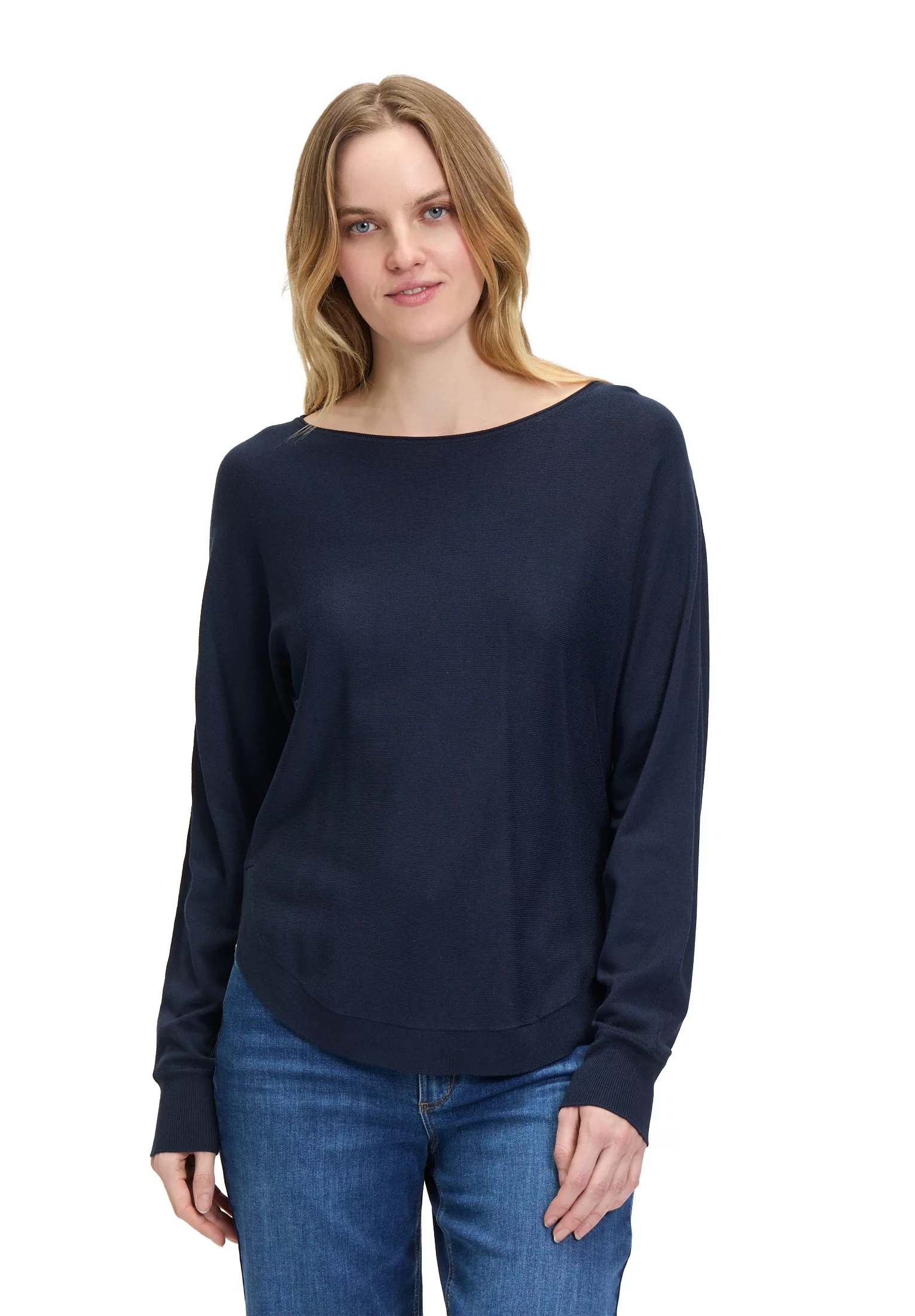Betty&Co Strickpullover "Betty & Co Damen Feinstrickpullover mit U-Boot-Aus günstig online kaufen