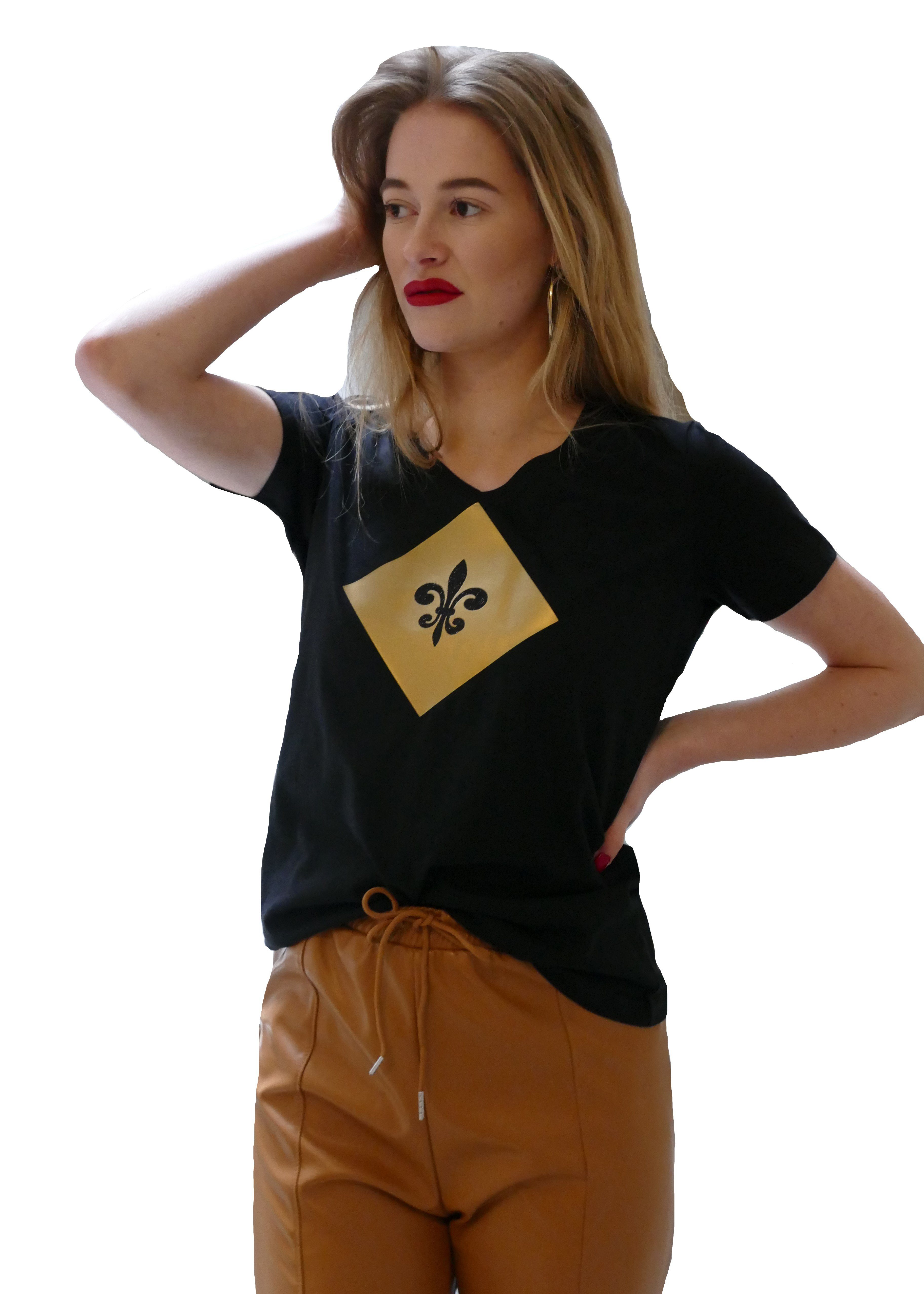 KR-Industries T-Shirt Shirt Black Glitter Glitzerdetails günstig online kaufen