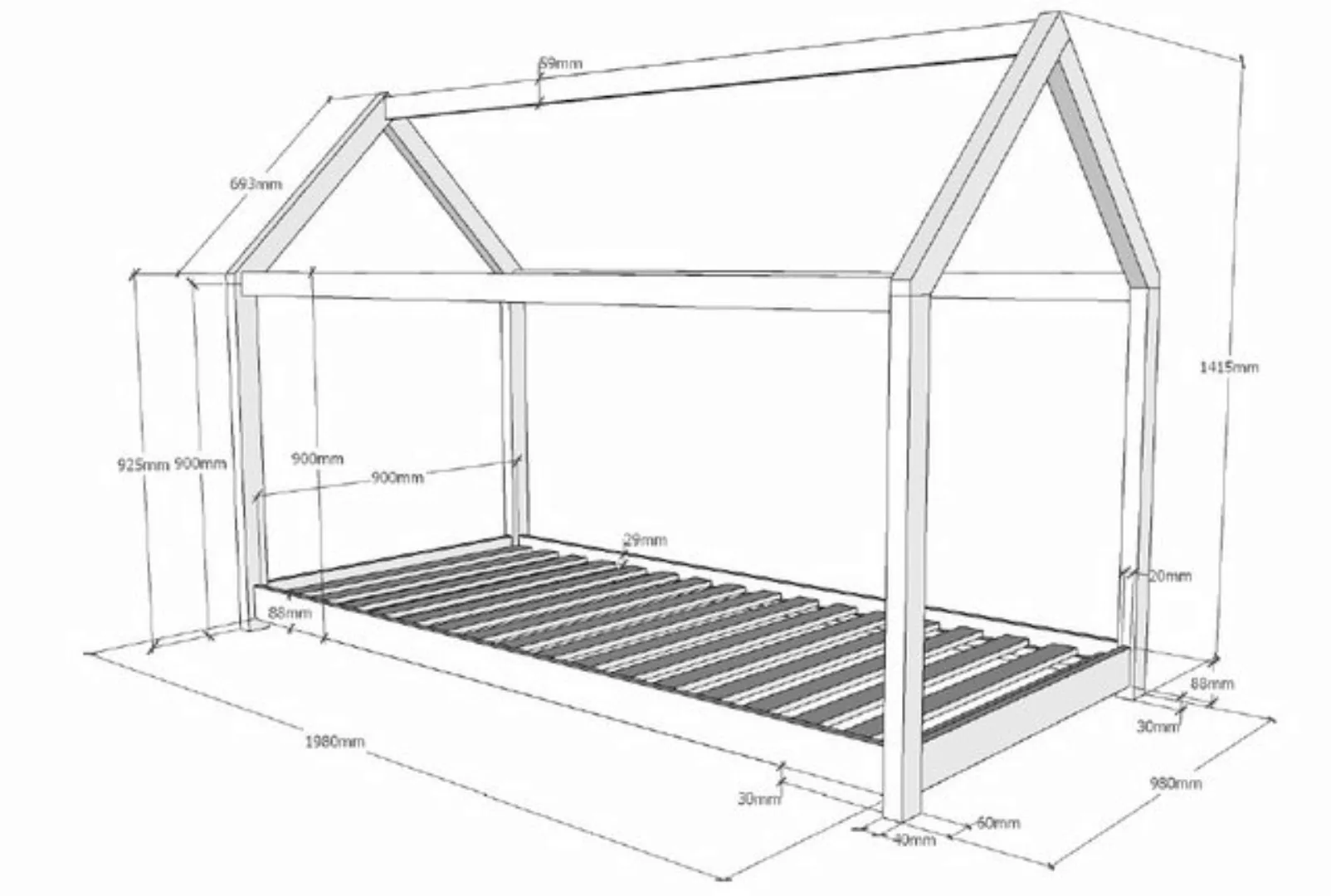 Faizee Möbel Hausbett Hausbett Cabane günstig online kaufen