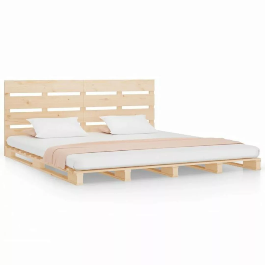 vidaXL Bettgestell Massivholzbett 200x200 cm Kiefer Bett Bettrahmen Bettges günstig online kaufen