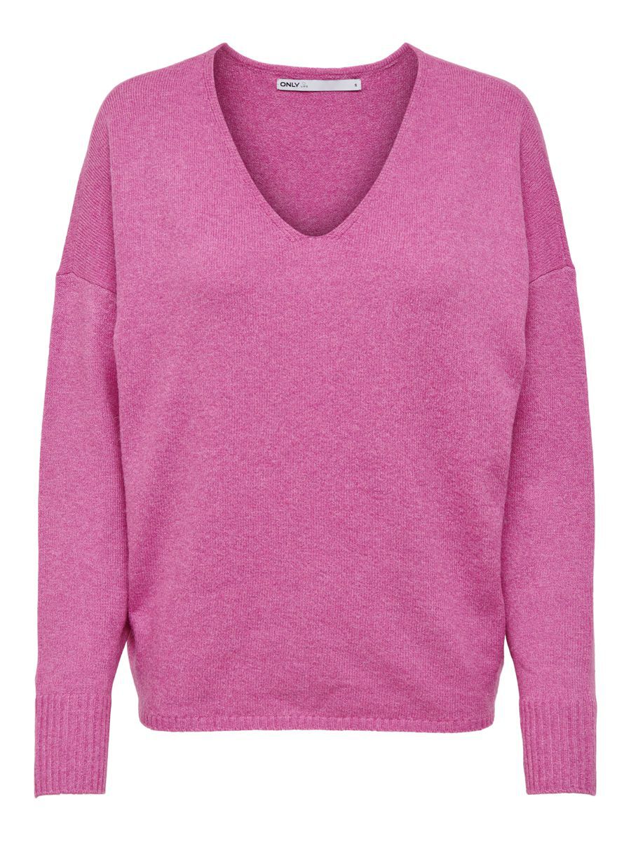 ONLY V-ausschnitt Strickpullover Damen Rot günstig online kaufen