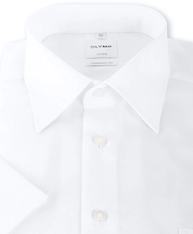 OLYMP Luxor Hemd Comfort Fit Weiß Kurzarm - Größe 44 günstig online kaufen
