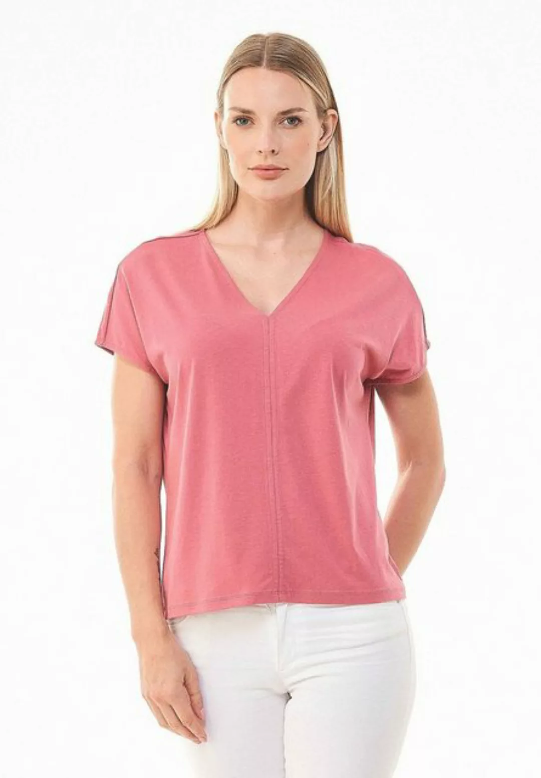 ORGANICATION T-Shirt Women's V-neck T-shirt in Desert Rose günstig online kaufen