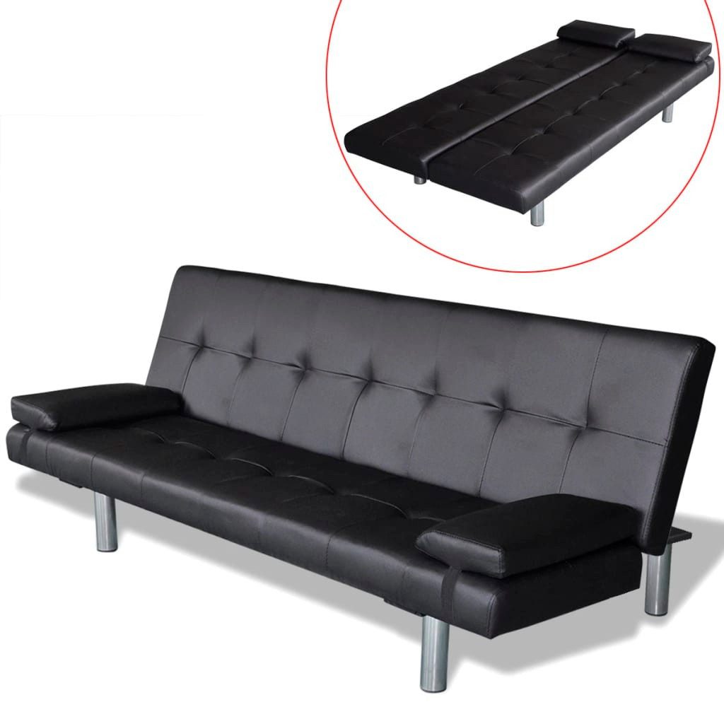 ZMH Schlafsofa mit 2 Kissen Kunstleder günstig online kaufen