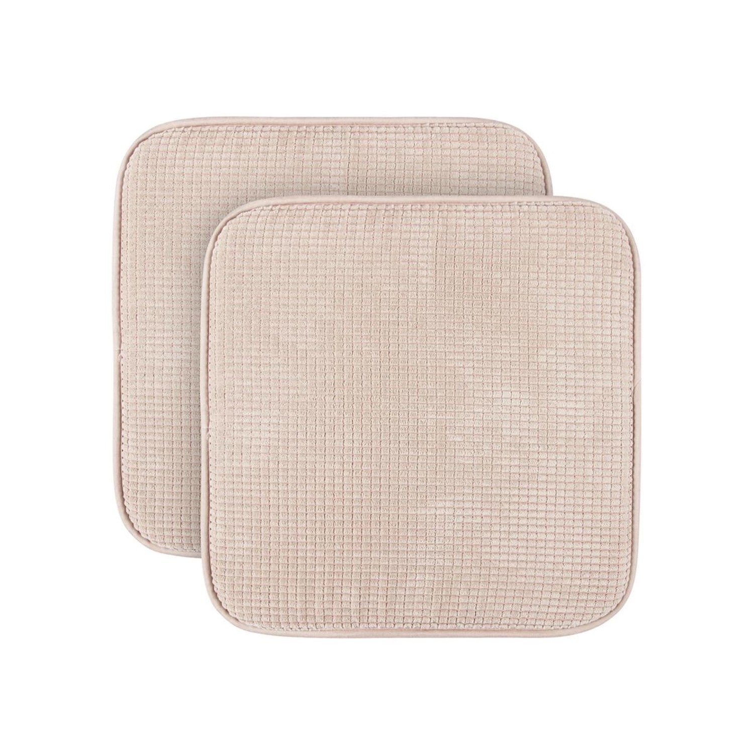 Bestlivings Stuhlkissen Struktur Creme 38 x 38 x 3 cm 2er Pack günstig online kaufen