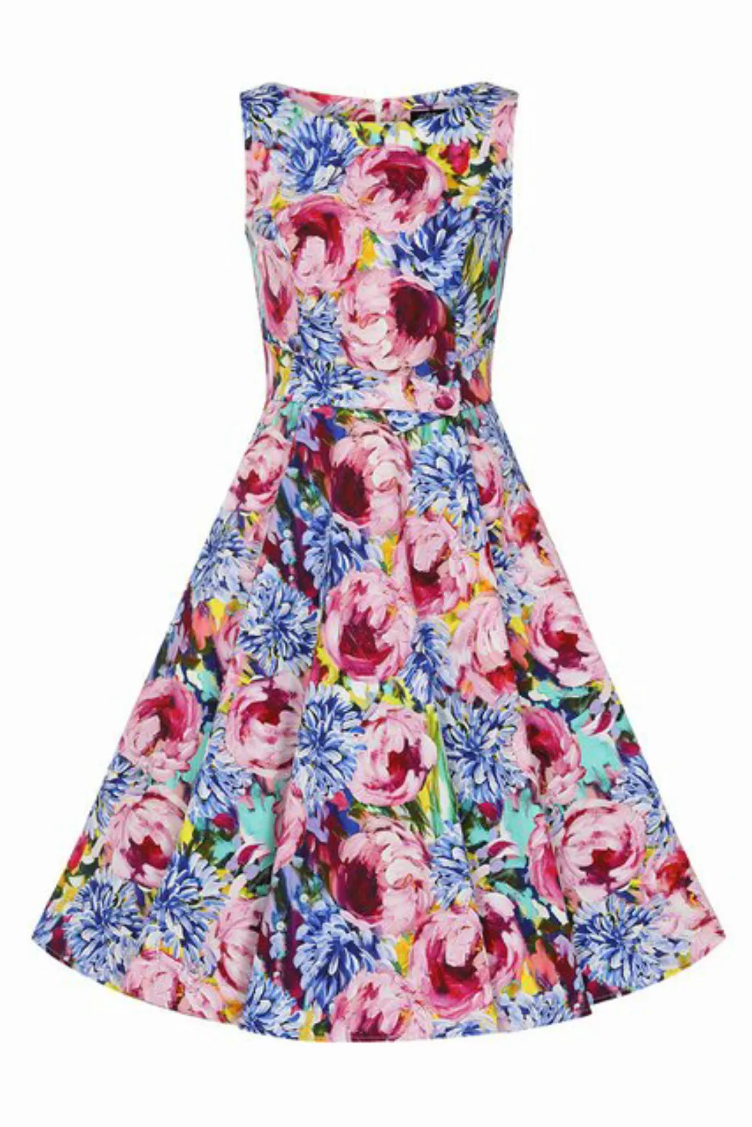 Hearts & Roses London A-Linien-Kleid Elsa Floral Swing Dress Rockabella Vin günstig online kaufen