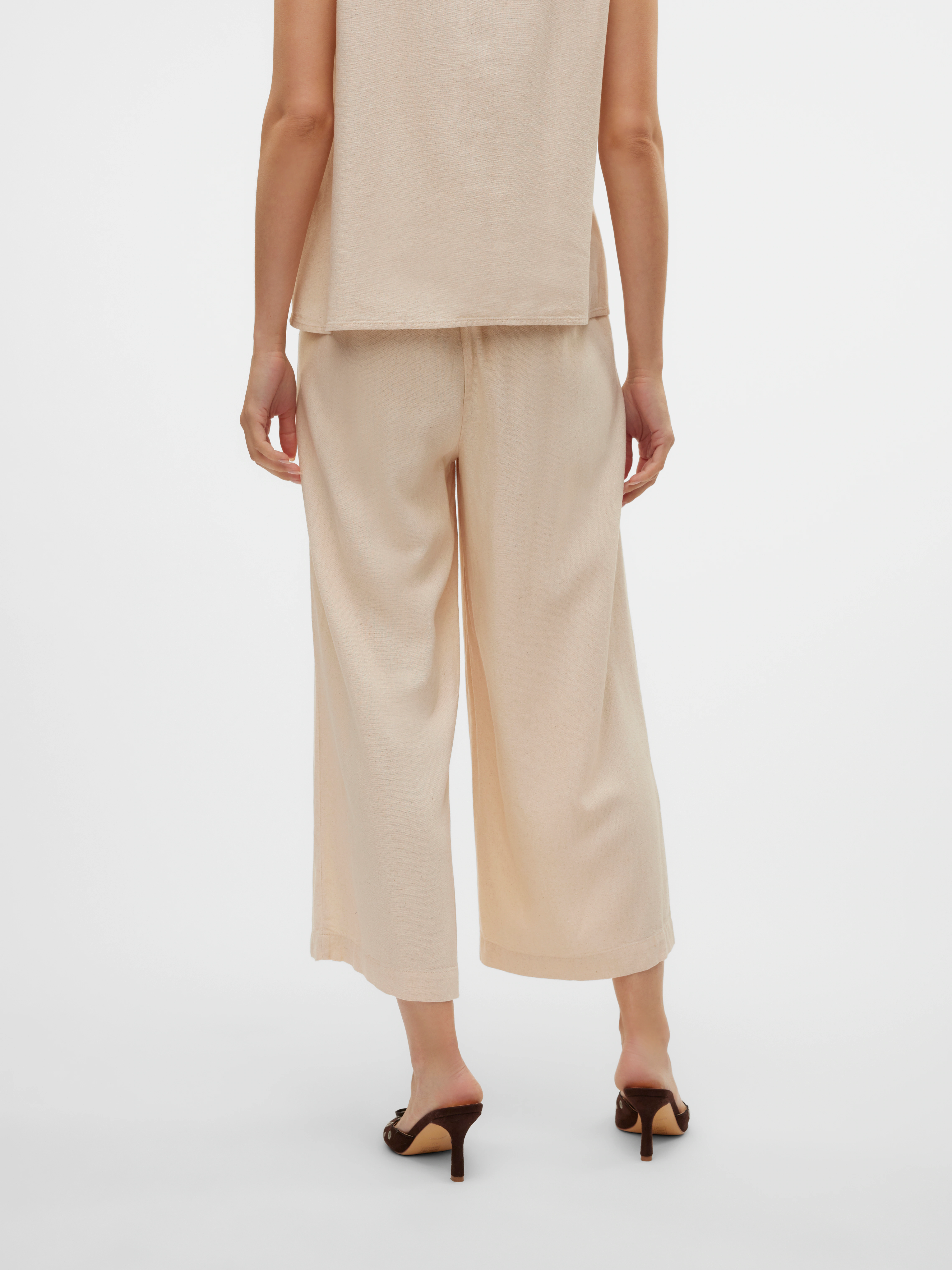 Vero Moda Culotte "VMMYMILO H/W CULOTTE PANT WVN GA", mit Leinen günstig online kaufen