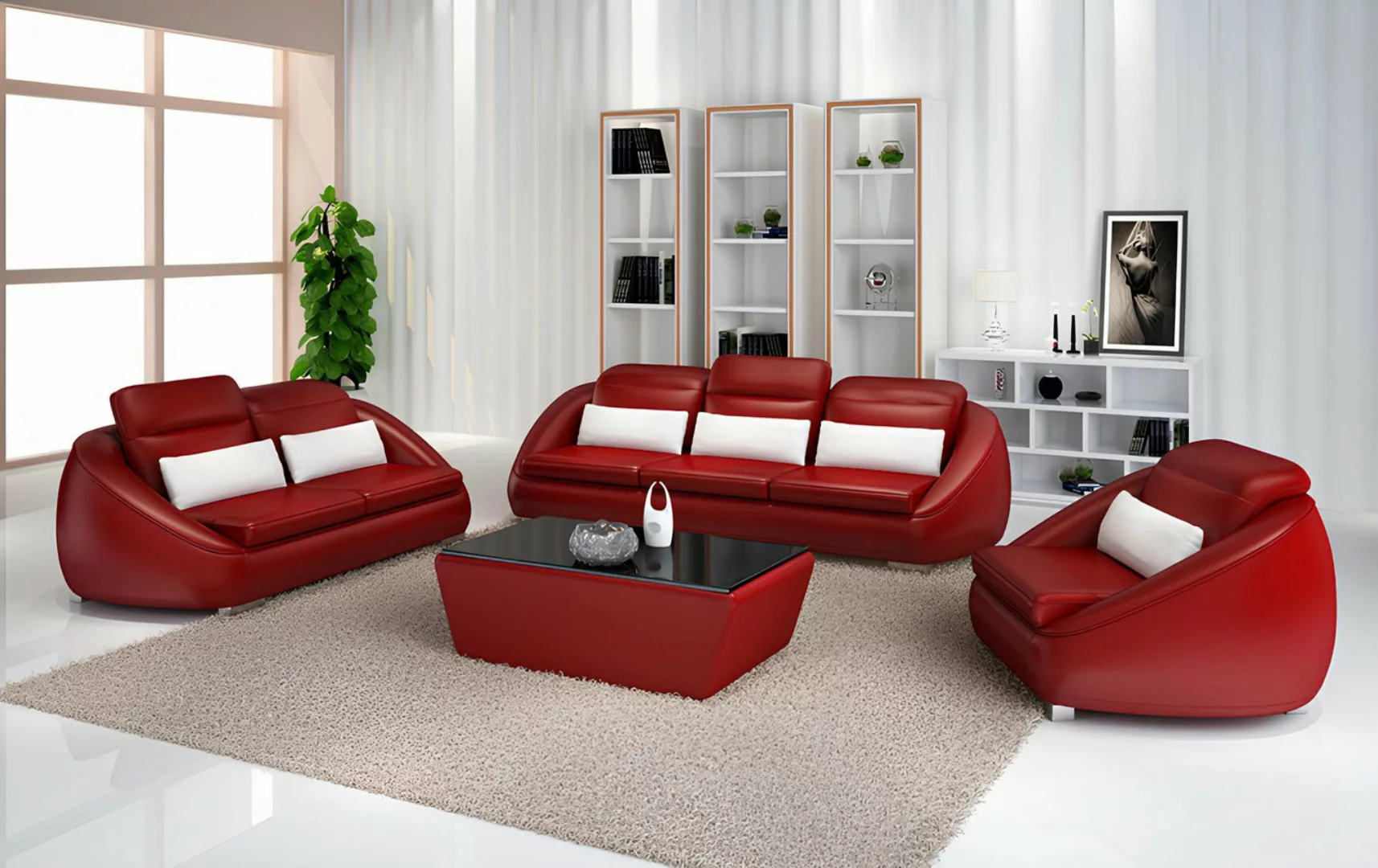 Xlmoebel Sofa Neues Set mit modernem Luxus-Design: 3-Sitzer-Sofa, 2-Sitzer- günstig online kaufen