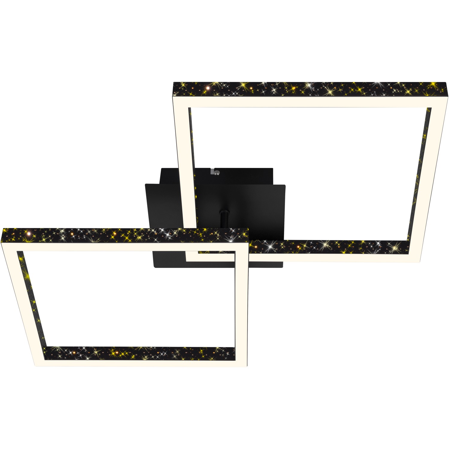 Brilo LED-Deckenleuchte Frame 20 W Schwarz günstig online kaufen