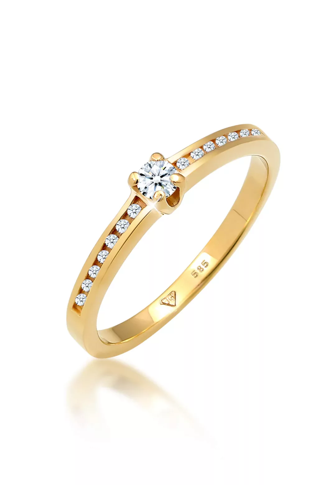 Elli DIAMONDS Verlobungsring "Verlobungsring Diamant (0.18 ct.) 585 Gelbgol günstig online kaufen
