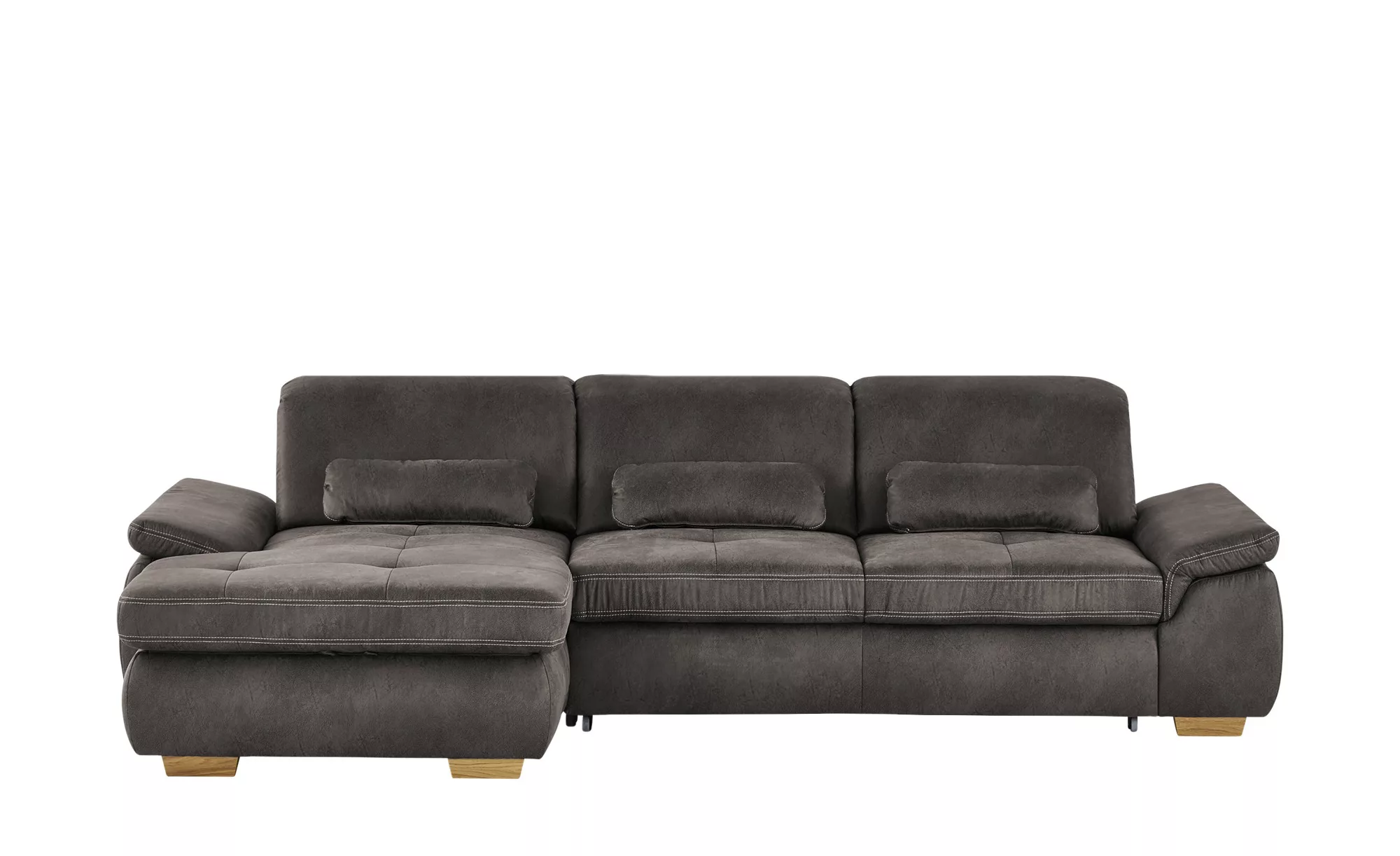 Ecksofa - grau - 100 cm - Polstermöbel > Sofas > Ecksofas - Möbel Kraft günstig online kaufen